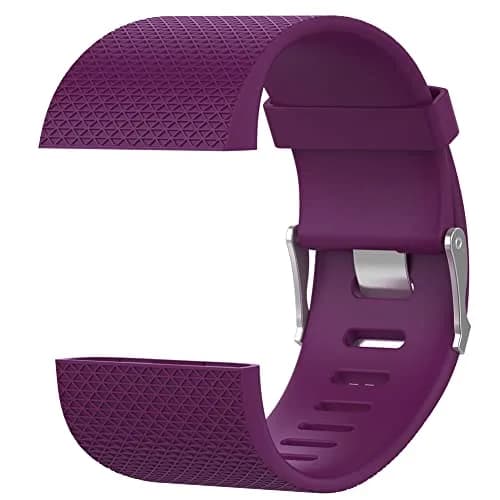 Yuuol Replacement Bands for Fitbit Surge Watch, Silicone Compatible Metal Buckle Fitness Tracker Original Wristband Strap Small & Large Purple | Water Resistant thumbnail 2