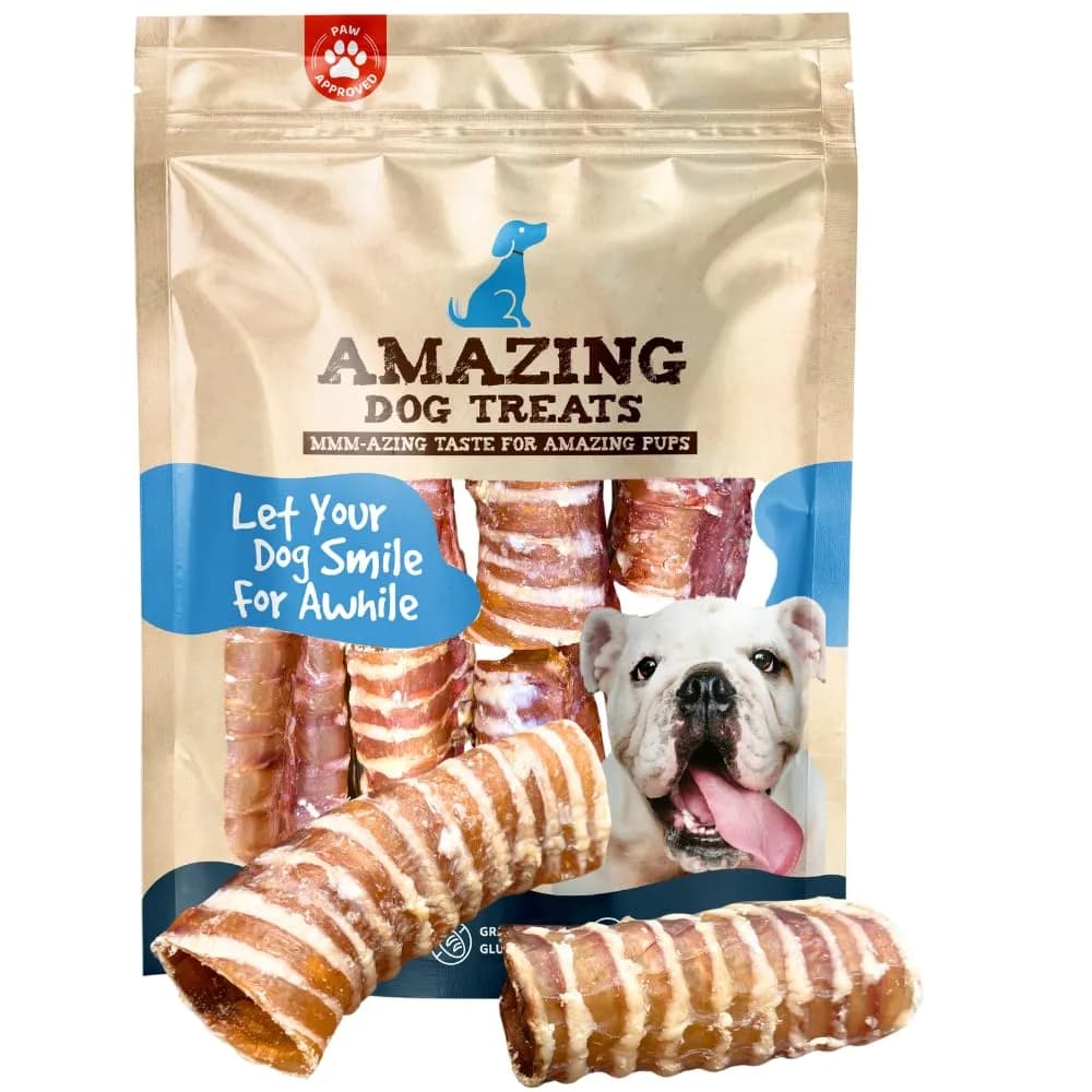 Amazing Dog Treats - 3-4 Inch Beef Trachea Rings (25 pcs) | Long-lasting, All-Natural Dog Chews for Small & Large Breeds — Beef