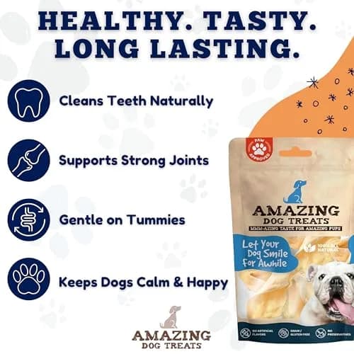 Amazing Dog Treats Cow Ears 25 Pack | Natural, Thick-Cut Beef Chew for Dogs thumbnail 4