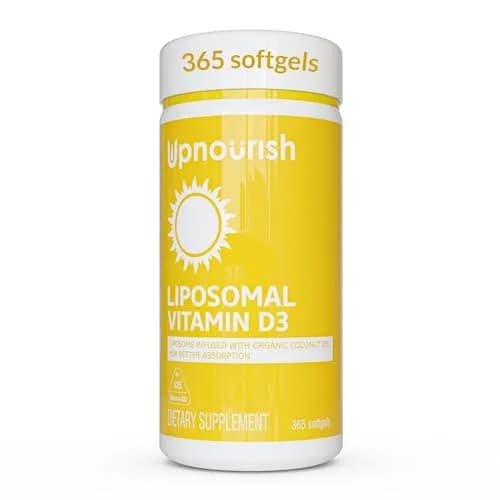UpNourish Liposomal Vitamin D3 5000 IU Softgels | Organic Coconut Oil Infused Support for Bone, Heart, Mood & Immunity (365 ct) thumbnail 1