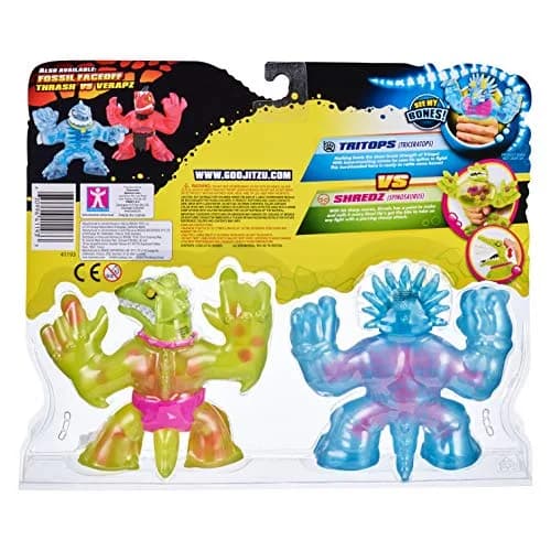 Heroes of Goo Jit Zu Dino X-Ray Stone Age Rampage Versus Pack - Tritops vs Shredz 2 Piece Set | ASTM-Tested Toy Figures thumbnail 7