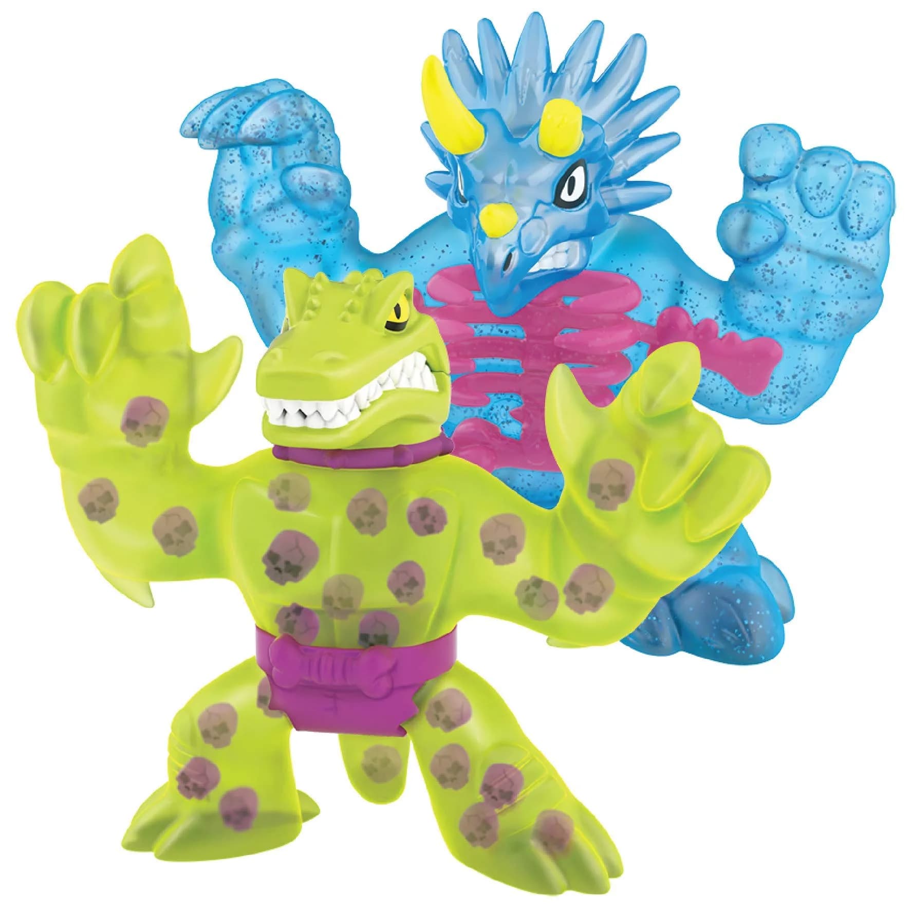 Heroes of Goo Jit Zu Dino X-Ray Stone Age Rampage Versus Pack - Tritops vs Shredz 2 Piece Set | ASTM-Tested Toy Figures - main product image