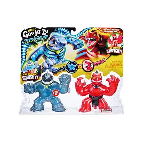 Heroes of Goo Jit Zu Dino X-Ray Fossil Faceoff Versus Pack - Thrash vs Verapz 2 Piece Set | ASTM-Tested Toy Figures thumbnail 2
