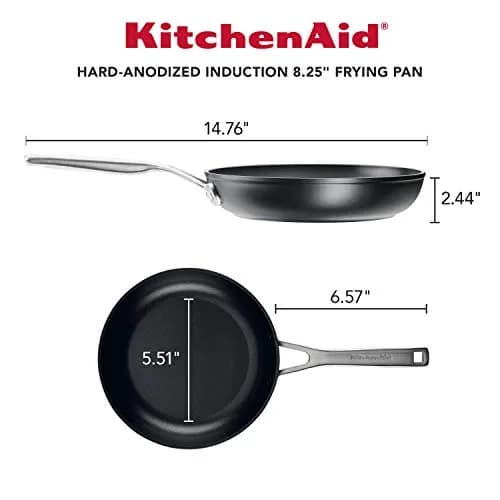KitchenAid Hard-Anodized Induction Nonstick Frying Pan 21cm (8.25-Inch) | Even Heat, Dishwasher Safe thumbnail 2