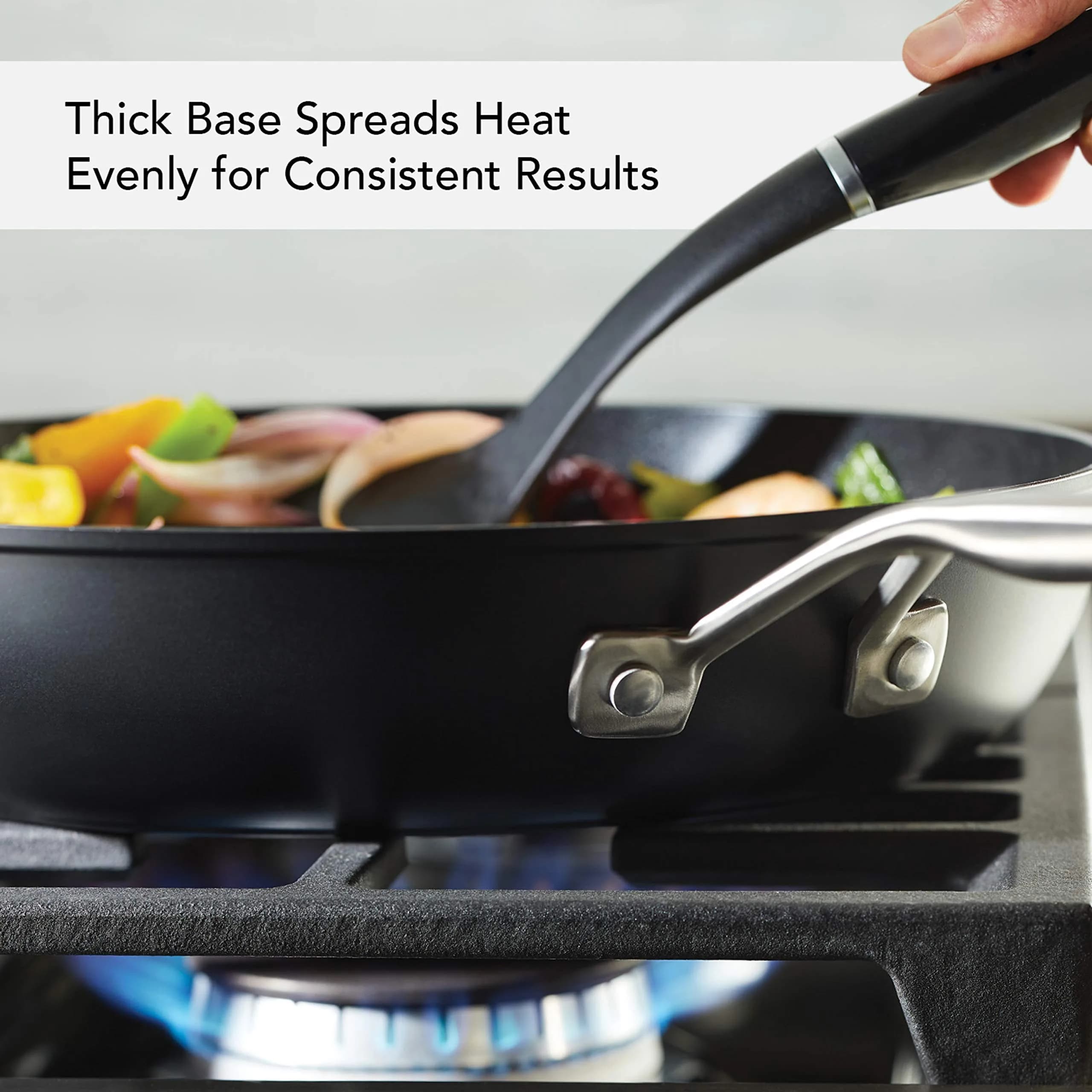KitchenAid Induction Nonstick Frying Pan with Lid, 30.5 cm (12.25-Inch) | Even Heat for Consistent Results thumbnail 3