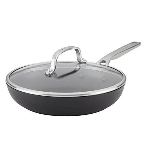KitchenAid Hard-Anodized Induction Frying Pan with Lid, 10-Inch (25 cm) | Even Heat, Nonstick Cooking thumbnail 1