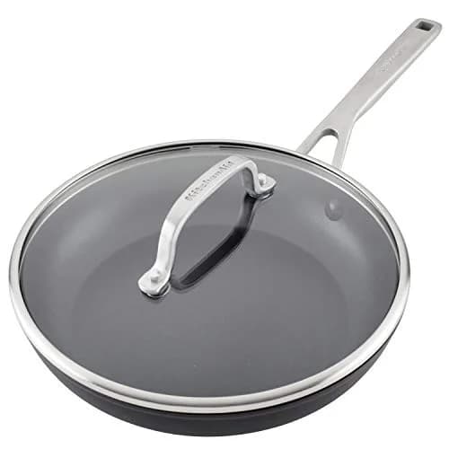KitchenAid Hard-Anodized Induction Frying Pan with Lid, 10-Inch (25 cm) | Even Heat, Nonstick Cooking thumbnail 8