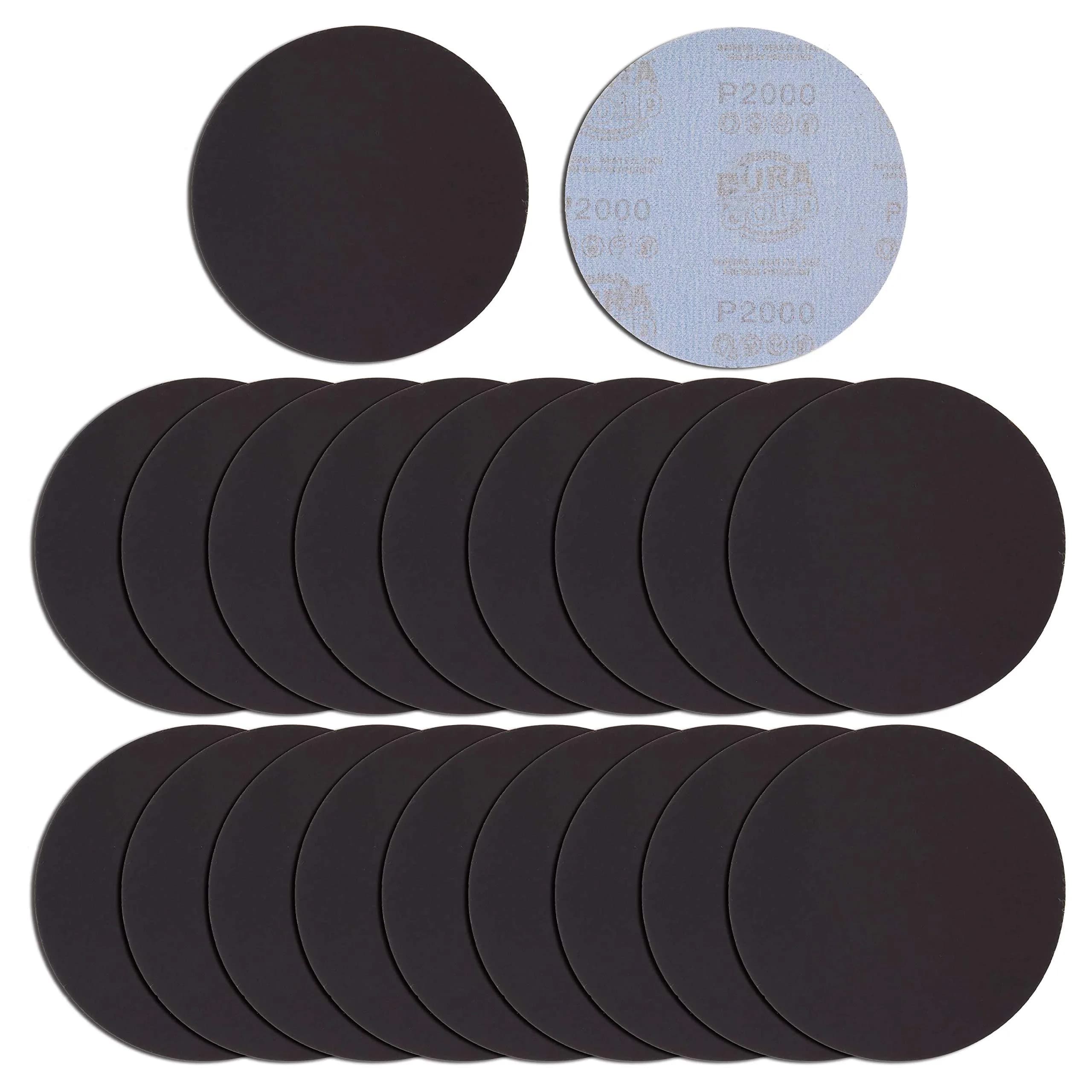 Dura-Gold 6" (15.24 cm) Wet or Dry Sanding Discs, 2000 Grit Hook & Loop (20-Pack) | Extra Fine Color Sanding for Automotive Paint - main product image