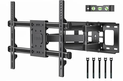 BONTEC Full Motion TV Wall Mount for 37-85 Inch TVs, Heavy Duty Swivel Tilt | Supports 132lbs, VESA 600x400mm, Fits 16" Wood Studs thumbnail 1