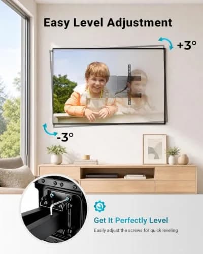 BONTEC Full Motion TV Wall Mount for 37-85 Inch TVs, Heavy Duty Swivel Tilt | Supports 132lbs, VESA 600x400mm, Fits 16" Wood Studs thumbnail 6