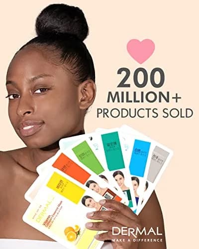 DERMAL 48 Korean Essence Sheet Mask Variety Pack, 48 Masks | 24 Formulas x 2 Each thumbnail 2