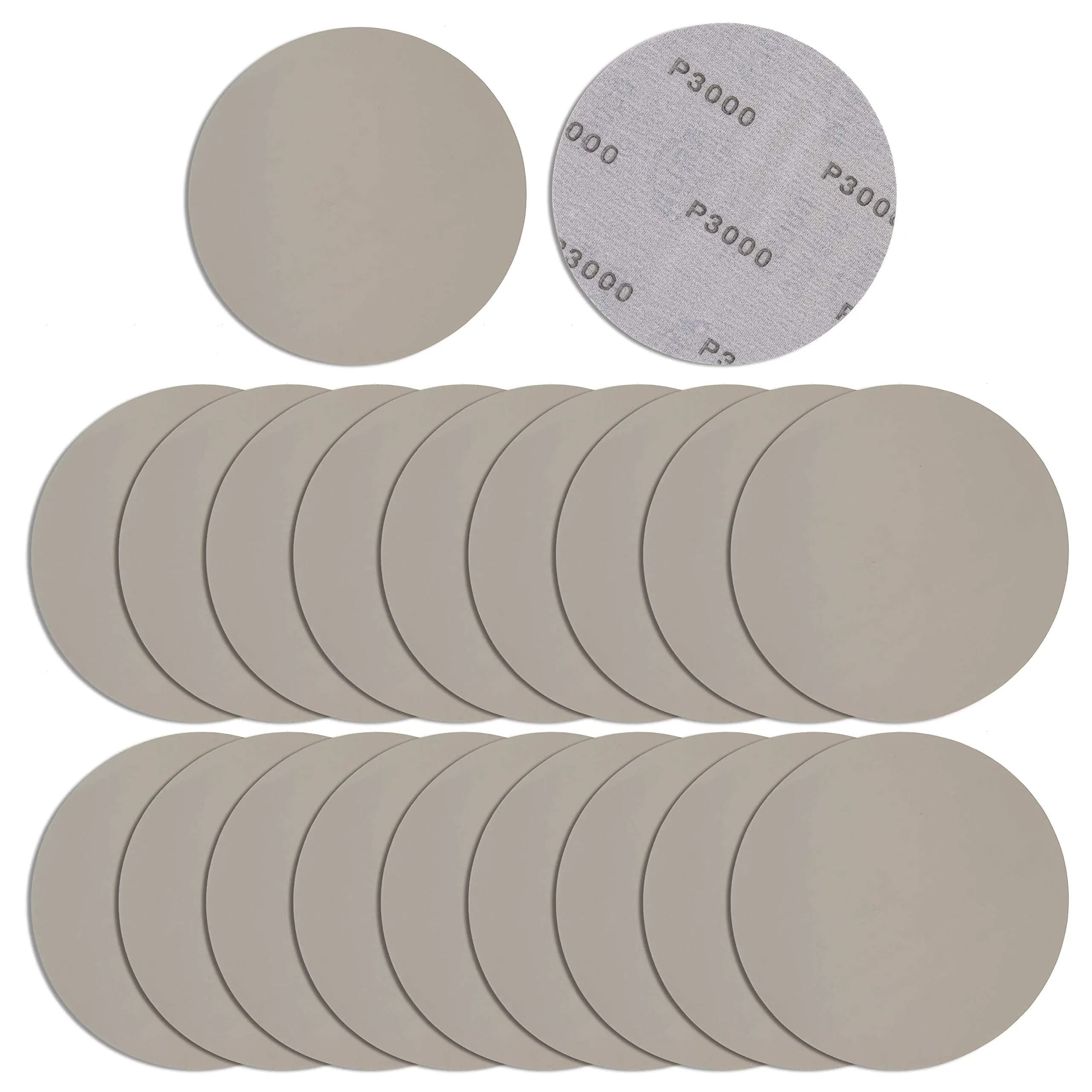 Dura-Gold 6 inch Wet or Dry Sanding Discs 3000 Grit (20-Pack) | Hook & Loop for Orbital Sanders - main product image
