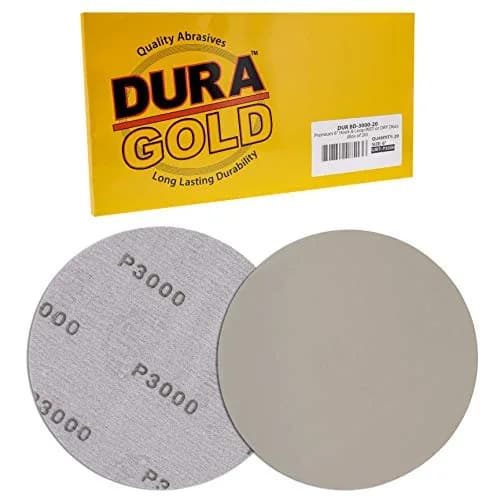 Dura-Gold 6 inch Wet or Dry Sanding Discs 3000 Grit (20-Pack) | Hook & Loop for Orbital Sanders thumbnail 3