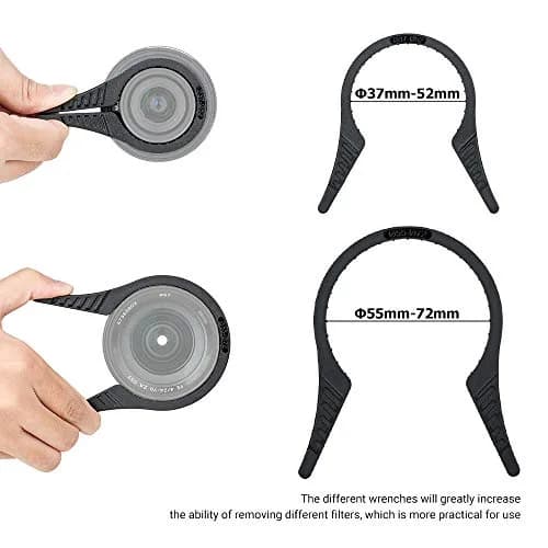JJC Camera Lens Filter Wrench Kit 2-Pack | Fits 37mm-72mm Lens Threads thumbnail 2