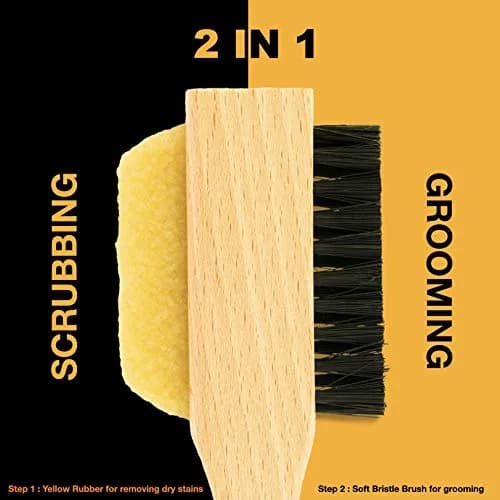 Wilkins Suede Shoe Cleaner Brush - Yellow Rubber Suede Eraser with Soft Bristle Brush, 52g (1.8 oz) | Cleans Suede & Nubuck Without Water thumbnail 4