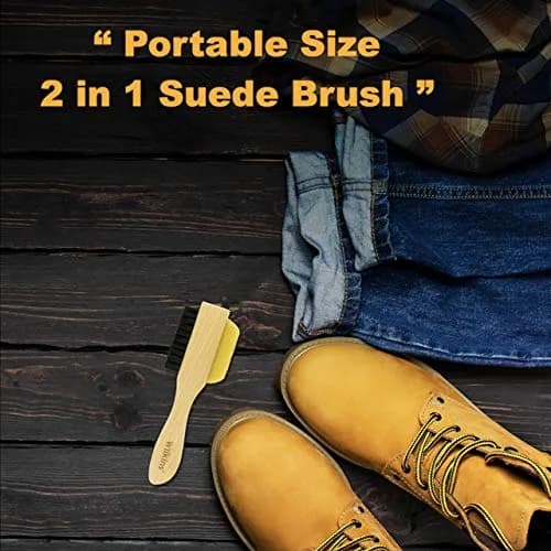 Wilkins Suede Shoe Cleaner Brush - Yellow Rubber Suede Eraser with Soft Bristle Brush, 52g (1.8 oz) | Cleans Suede & Nubuck Without Water thumbnail 5