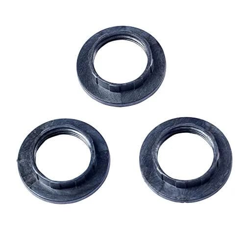 FASTROHY Black Lampshade Collar Ring Adaptor for E14 Bulbs (3-Pack, 44mm Outer Diameter) thumbnail 1