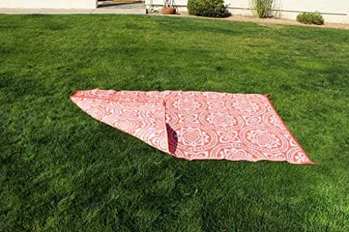 Stylish Camping 258105 8' x 10' Reversible Mat | Outdoor & Indoor Versatile Boho Rug thumbnail 4