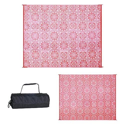 Stylish Camping 258105 8' x 10' Reversible Mat | Outdoor & Indoor Versatile Boho Rug thumbnail 5