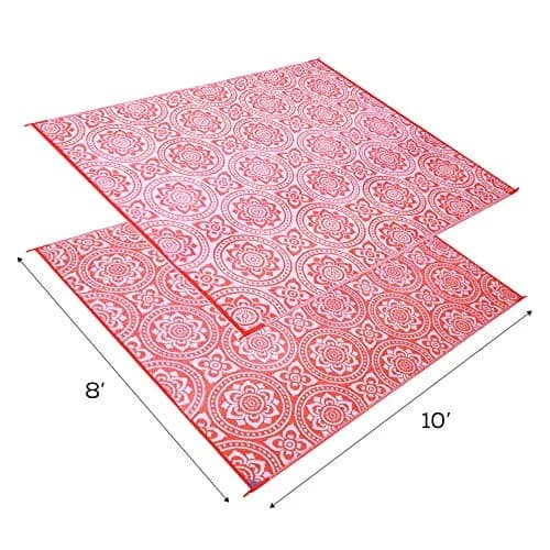 Stylish Camping 258105 8' x 10' Reversible Mat | Outdoor & Indoor Versatile Boho Rug thumbnail 6