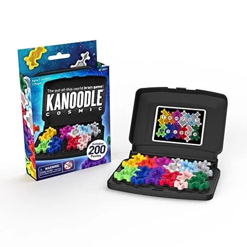 Educational Insights Kanoodle Cosmic Puzzle Game for Kids & Adults | 200 Brain Teasers, Space Theme, Portable, Ages 7+ thumbnail 1