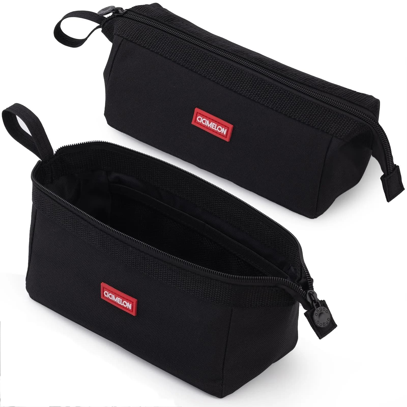 CICIMELON Multifunctional Pencil Pen Marker Case Pouch Bag Holder Small Cute Capacity for High Middle Primary School Student Aesthetic Teen Girl Boy Office Men Women Nurse Adults Portable (Black)