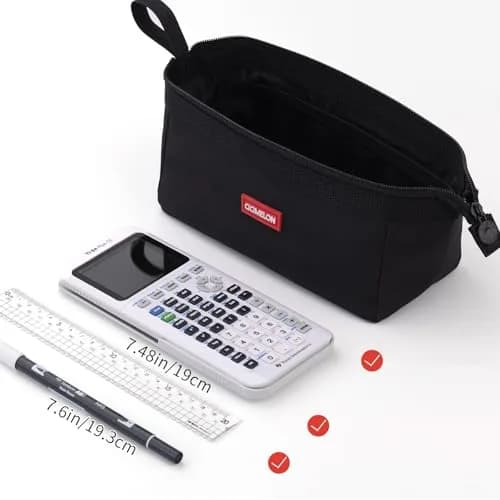 CICIMELON Multifunctional Pencil Pen Marker Case Pouch Bag Holder Small Cute Capacity for High Middle Primary School Student Aesthetic Teen Girl Boy Office Men Women Nurse Adults Portable (Black) thumbnail 4