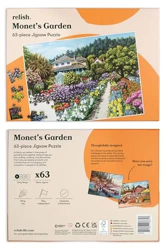 Relish Dementia Puzzles for Adults 63 Piece Monet's Garden | Memory Support & Engagement thumbnail 8