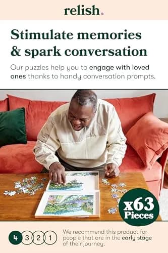 Relish Dementia Puzzles for Adults 63 Piece Monet's Garden | Memory Support & Engagement thumbnail 2