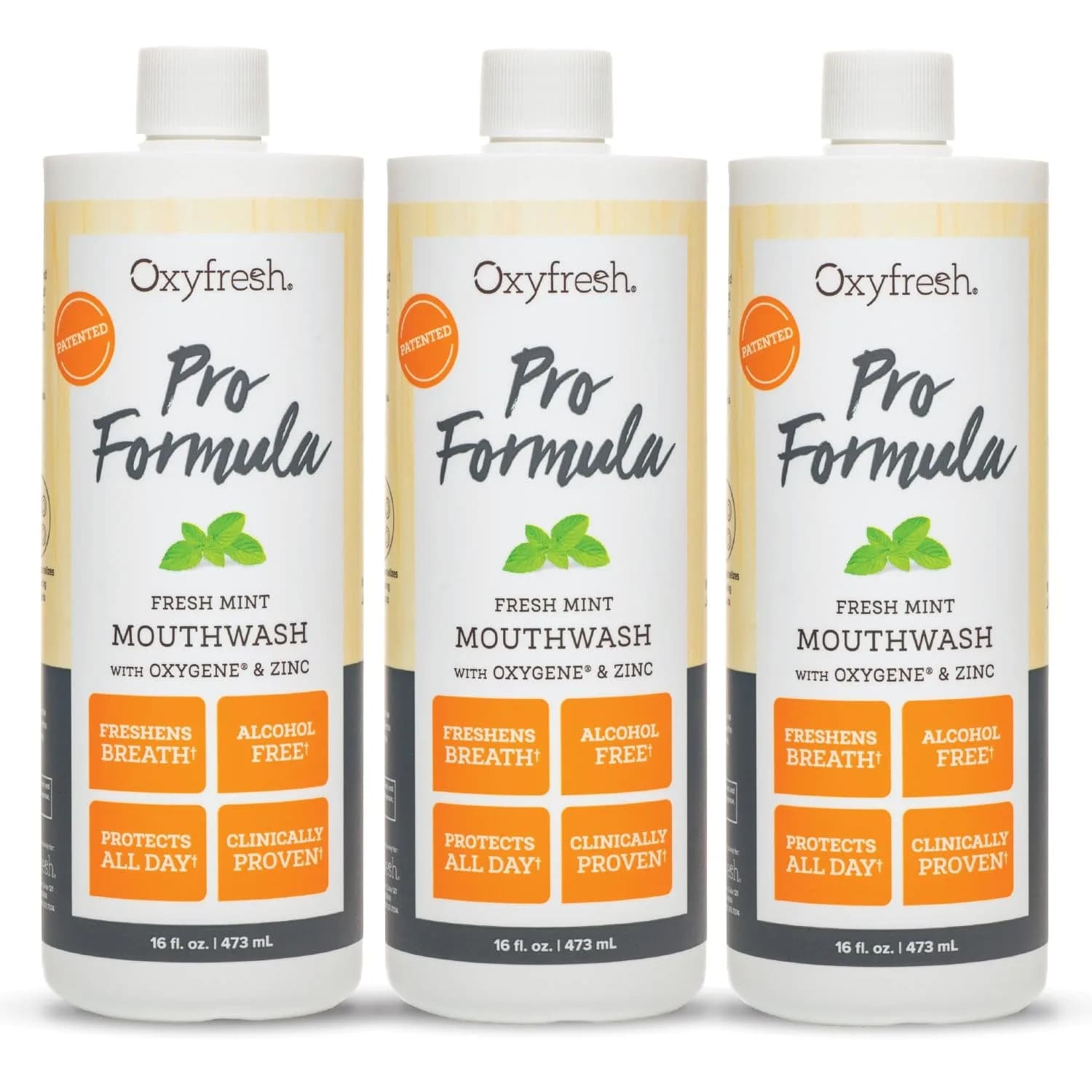 Oxyfresh Pro Formula Fresh Mint Mouthwash 16 Fl Oz | Zinc & Xylitol for Fresh Breath & Gums — Fresh Mint w/ Zinc