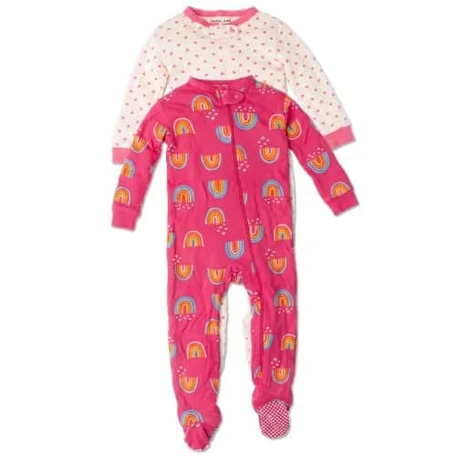 Gerber Baby Girls Woodland Floral Purple Footed Pajamas 3T (2-Pack) | Snug-Fit Cotton Sleepwear thumbnail 1