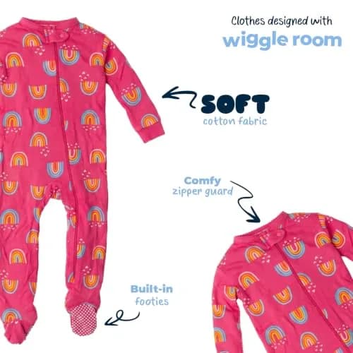 Gerber Baby Girls Woodland Floral Purple Footed Pajamas 3T (2-Pack) | Snug-Fit Cotton Sleepwear thumbnail 6
