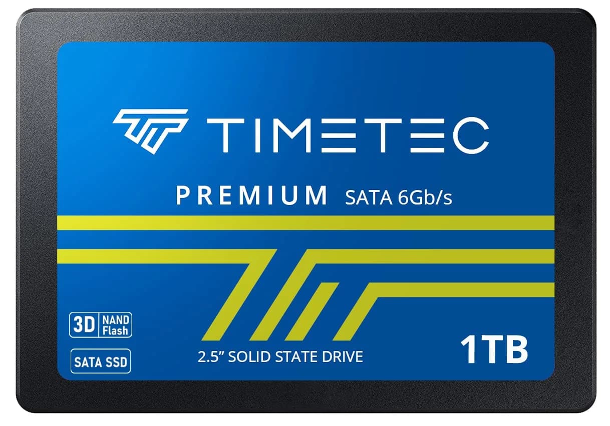 Timetec 256GB SSD 3D NAND SATA III 6Gb/s 2.5 Inch 7mm (0.28") Internal Solid State Drive | 550 MB/s Read Speed — 1TB / 2.5 inch SSD