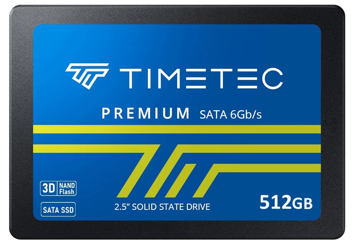 Timetec 256GB SSD 3D NAND SATA III 6Gb/s 2.5 Inch 7mm (0.28") Internal Solid State Drive | 550 MB/s Read Speed — 512GB / 2.5 inch SSD