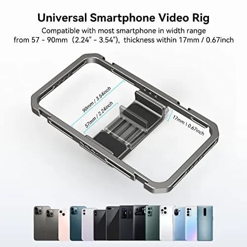 SmallRig Universal Smartphone Video Rig 2791B | Aluminum Alloy Phone Cage with Cold Shoe Mount for Mic/LED, Perfect for Filmmaking/Vlogging thumbnail 3