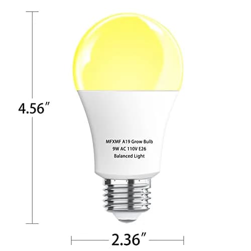 mfxmf Full Spectrum A19 LED Grow Light Bulb 9W (Replaces 100W) | 4-Pack, E26 Base thumbnail 7