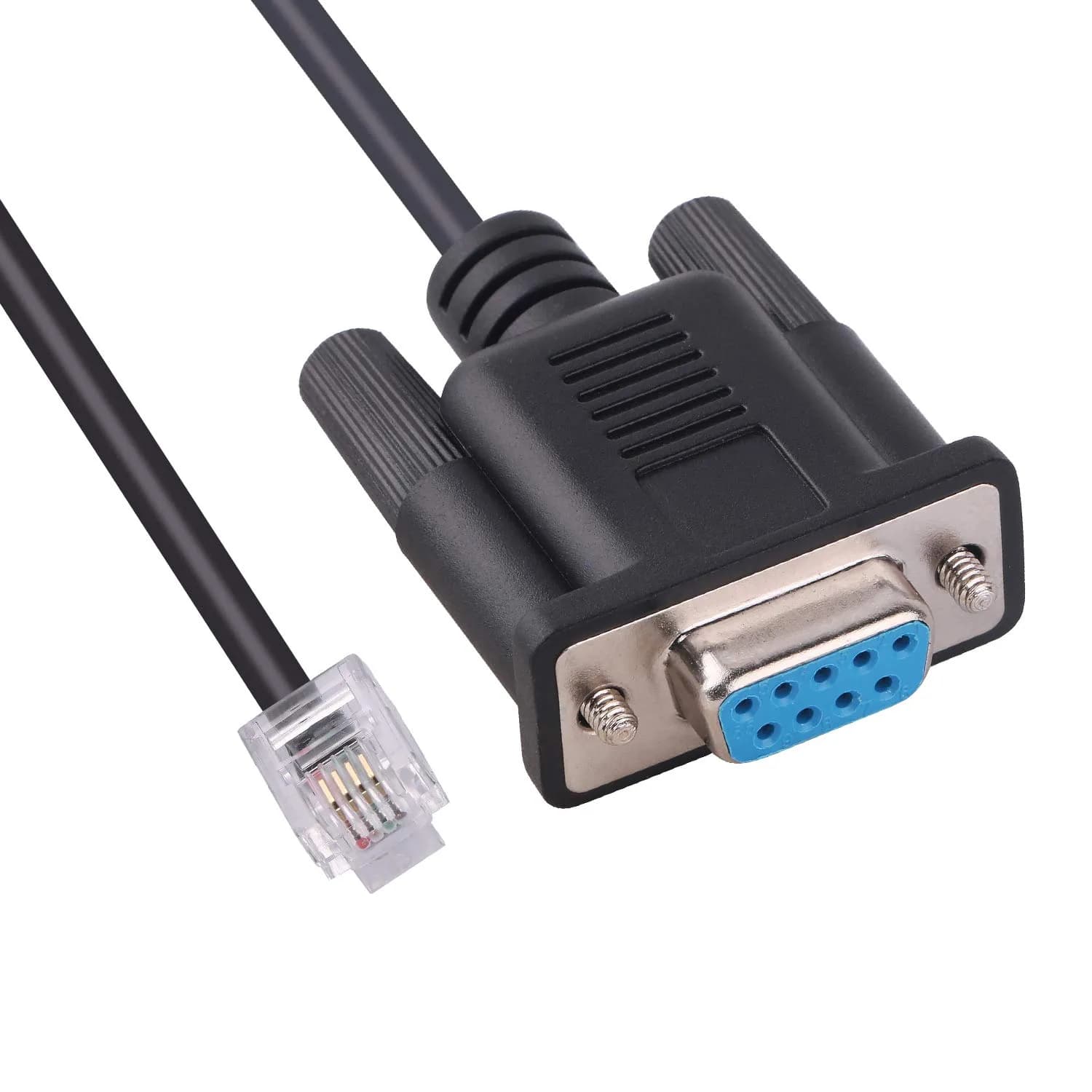 Green-utech 6ft (1.83m) DB9 RS232 to RJ11 6P4C Serial Console Cable | Plug and Play Driverless Connection — DB9-RJ11-6P4C