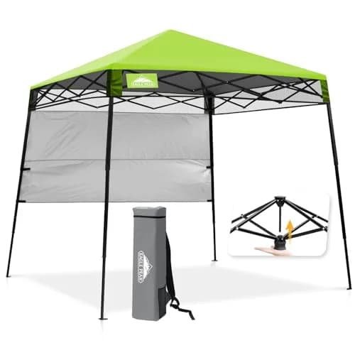 EAGLE PEAK 8x8 Pop Up Canopy Tent, Compact Backpack, Green | Portable Sun Shelter for Outdoors thumbnail 1