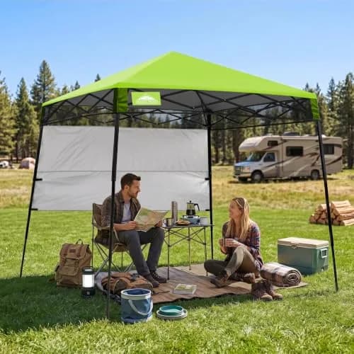 EAGLE PEAK 8x8 Pop Up Canopy Tent, Compact Backpack, Green | Portable Sun Shelter for Outdoors thumbnail 5