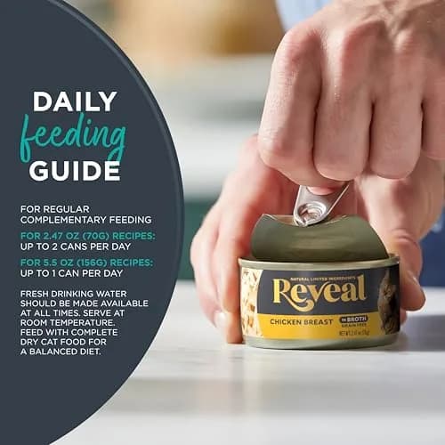 Reveal - Grain Free | Wet Canned Cat Food | 2.47oz (70g) x 24 | Natural, No Additives, Limited Ingredients thumbnail 4