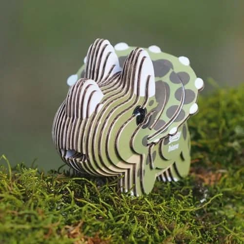 EUGY Triceratops 3D Puzzle 79mm L x 182mm H x 25mm W (28 Pieces) | Educational STEM Toy for Kids 6+ thumbnail 7
