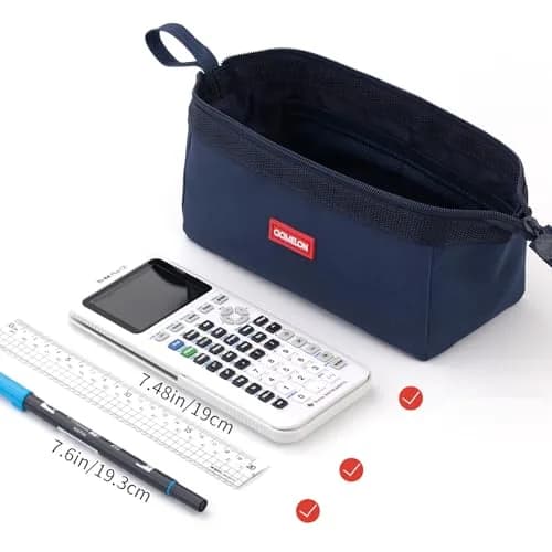 CICIMELON Large Capacity Pencil Case Navy | Organizes 30-50 Pens & Gadgets, Durable Canvas thumbnail 4