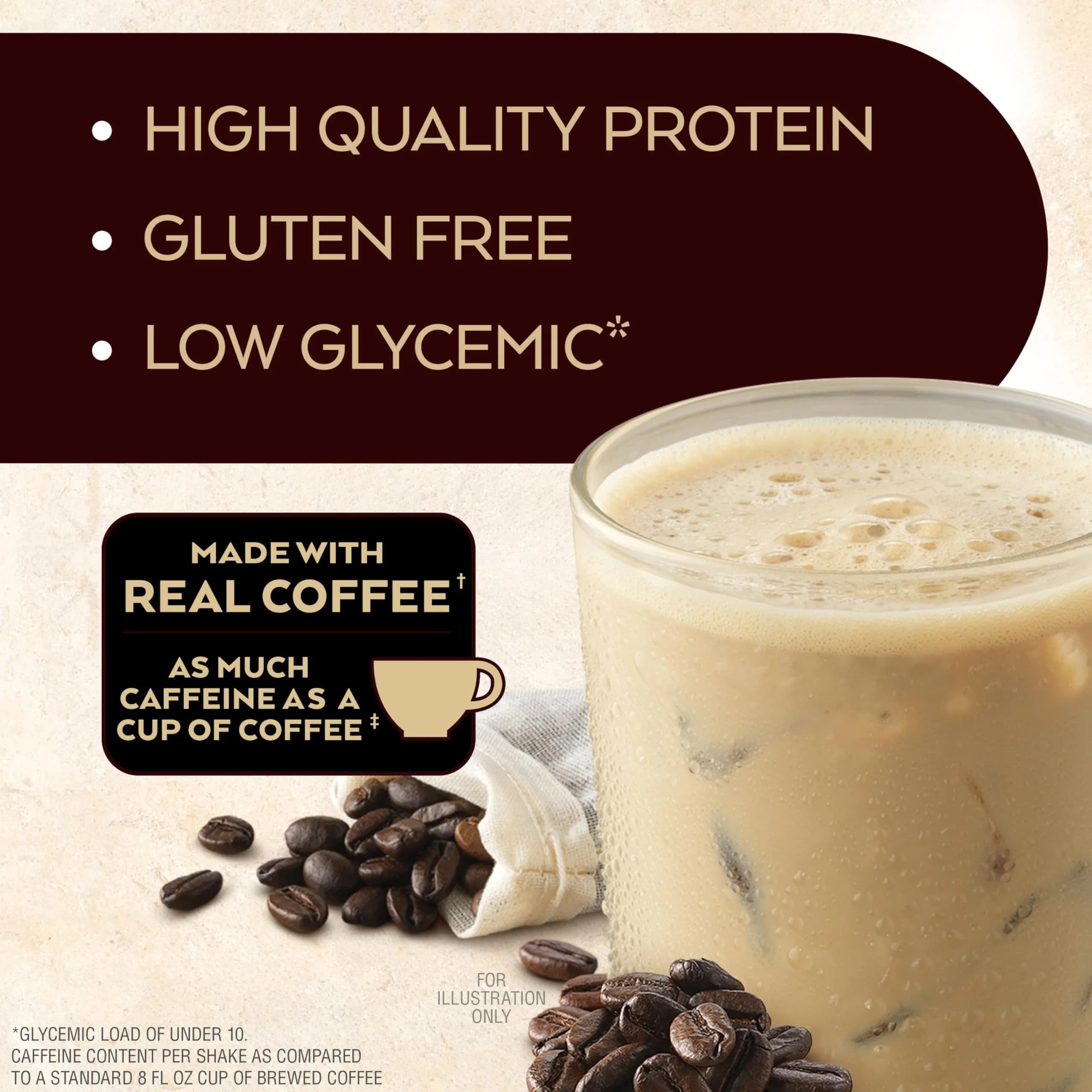 Atkins Café au Lait Iced Coffee Protein Shake, 15g Protein, 4g Net Carb, 1g Sugar, 11 fl oz Bottle - view 3