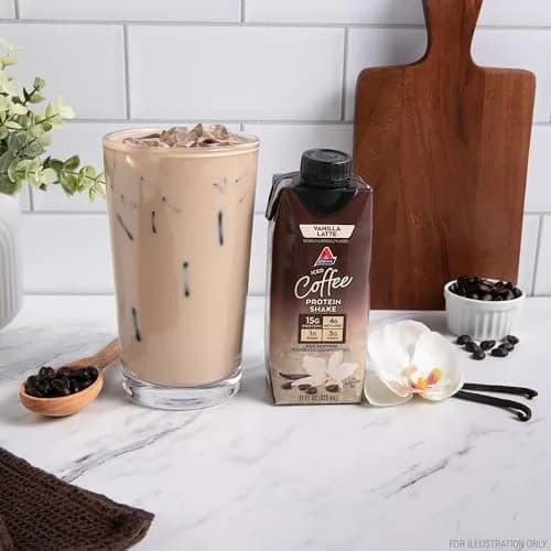 Atkins Vanilla Latte Protein Shake 330ml (11 Fl Oz) | 15g Protein, Gluten-Free, Keto-Friendly thumbnail 4