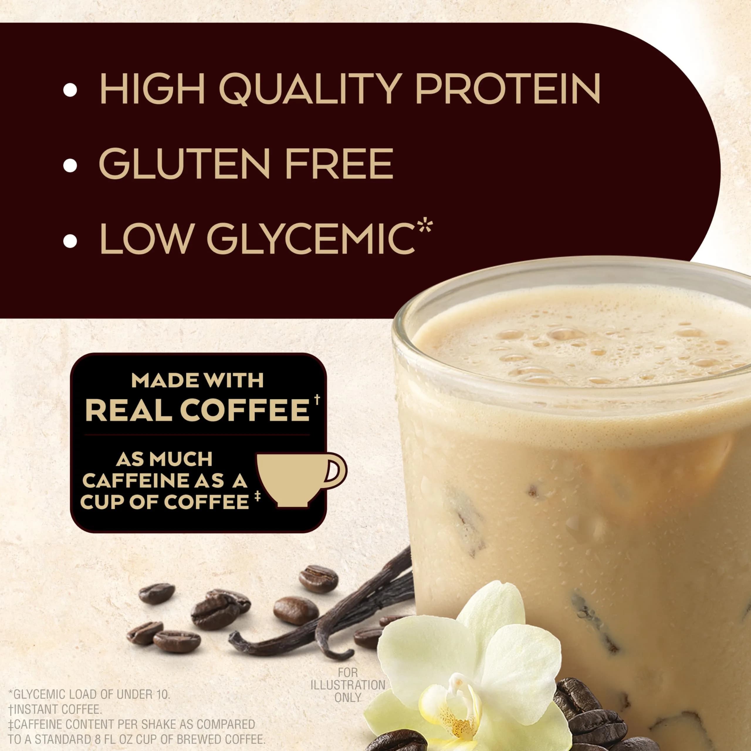 Atkins Vanilla Latte Protein Shake 330ml (11 Fl Oz) | 15g Protein, Gluten-Free, Keto-Friendly - view 3