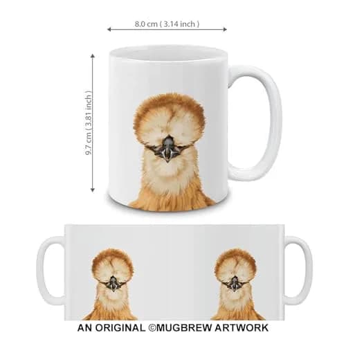 MUGBREW Silkie Chicken Ceramic Coffee Gift Mug 11 OZ | Unique Novelty Tea Cup for Daily Use thumbnail 3