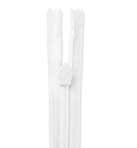 Lakesstory Invisible White Zipper 36 Inch (91.4 cm) | Non-Separating Closed-End Nylon Zipper for Sewing thumbnail 6