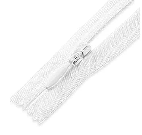 Lakesstory Invisible White Zipper 36 Inch (91.4 cm) | Non-Separating Closed-End Nylon Zipper for Sewing thumbnail 7