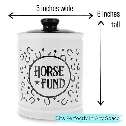 Cottage Creek Horse Fund Piggy Bank 6in Ceramic Money Jar | Equestrian Gift for Horse Lovers thumbnail 6