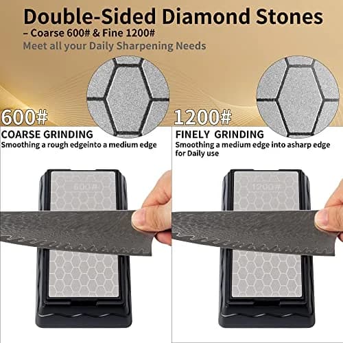 CWOVRS Diamond Sharpening Plate 18cm (7") Double-Sided 600/1200 Grit with Non-Slip Base thumbnail 2